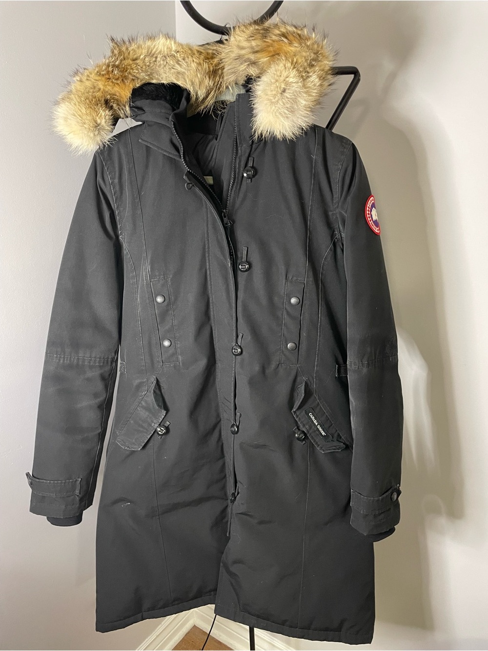 Canada Goose Black Parka with Fur-Trim Hood
